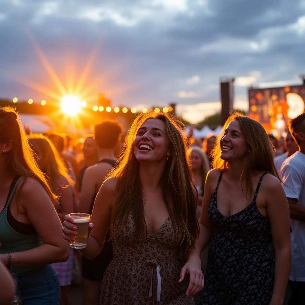 Festival al atardecer