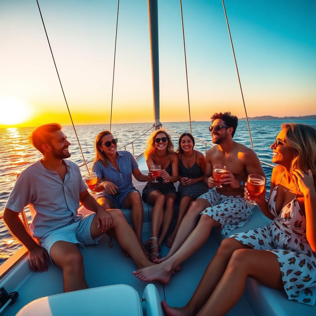 Velero al atardecer